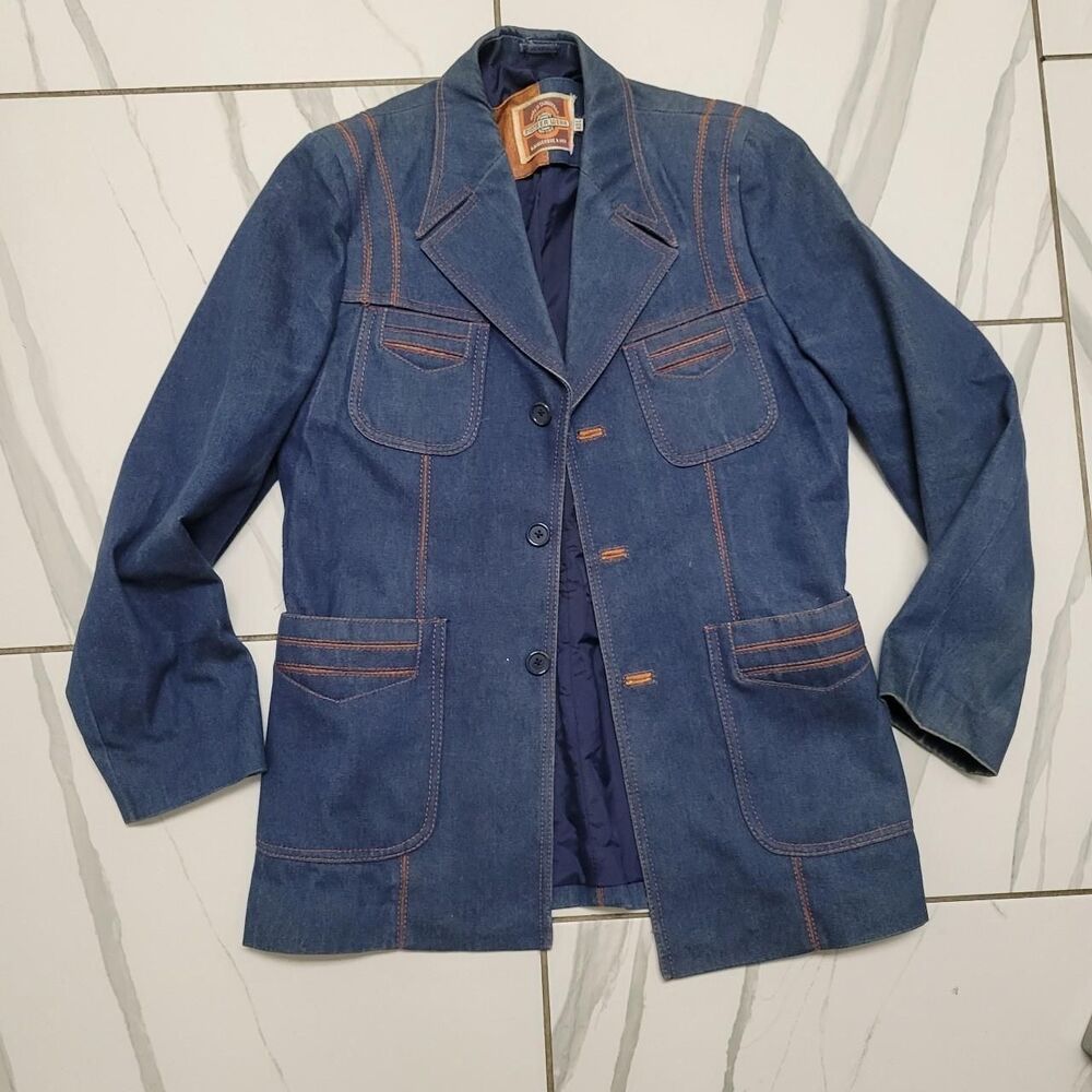 Unbranded Men's Blue and Navy Jacket